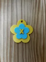 X - Flower Keychain