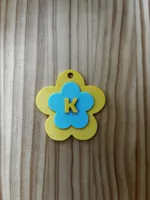 K - Flower Keychain