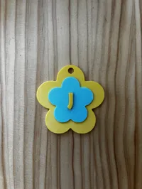 J - Flower Keychain