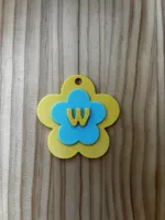 W - Flower Keychain