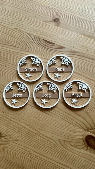 Christmas gift tags with names