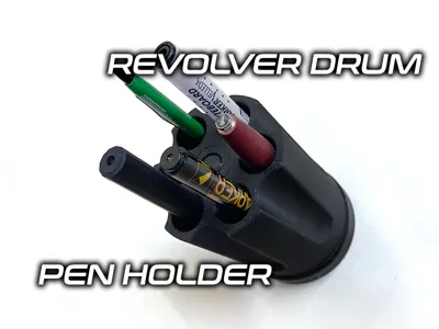 Drum Revolver Pen Holder