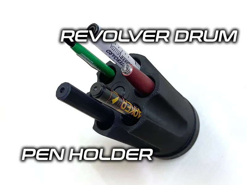 Drum Revolver Pen Holder