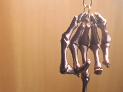 Middle Finger Bones Keychain
