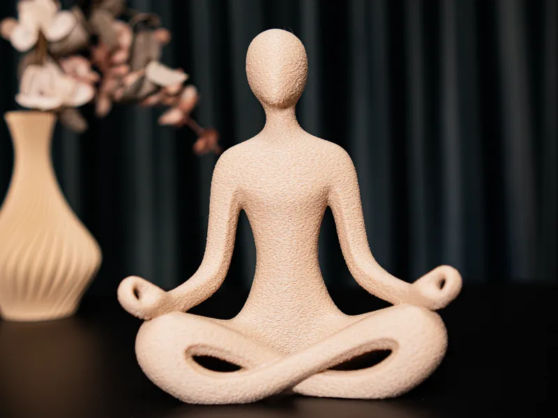 Minimalist Meditation Statue | Fuzzy Skin Decor