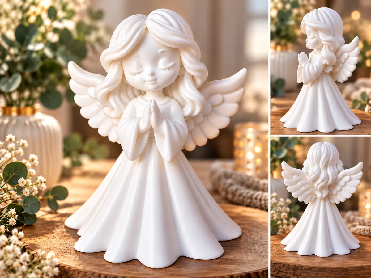 Praying Angel – A small guardian angel - Free 3D Print Model - MakerWorld
