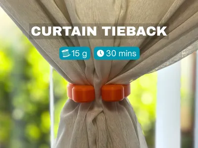 Curtain ring tieback