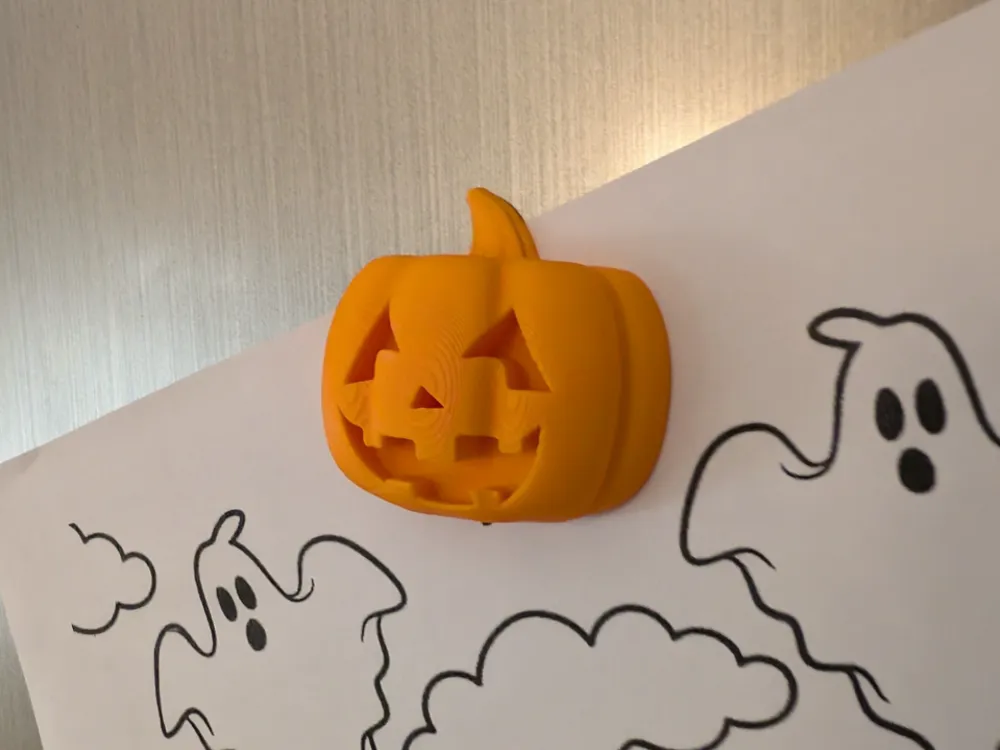 Halloween Pumpkin Fridge Magnet - Free 3D Print Model - MakerWorld