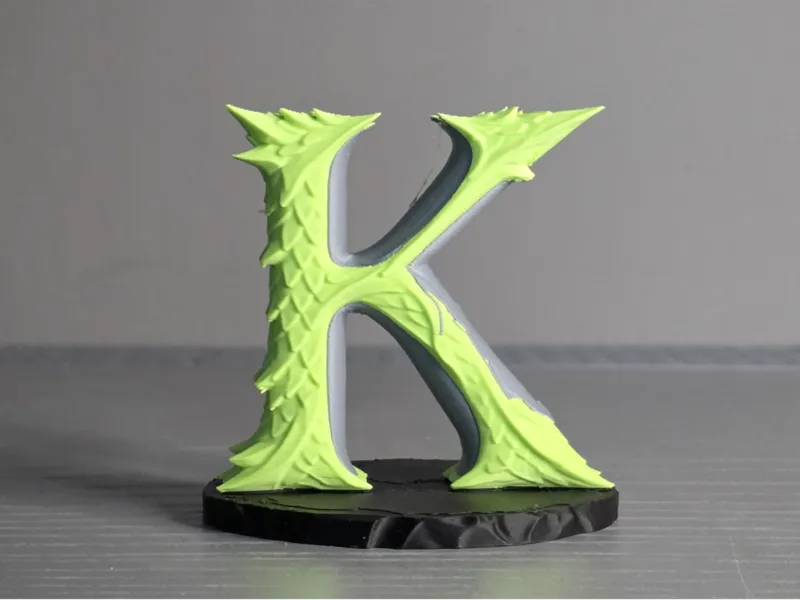 Dragon Letter K Display Sculpture
