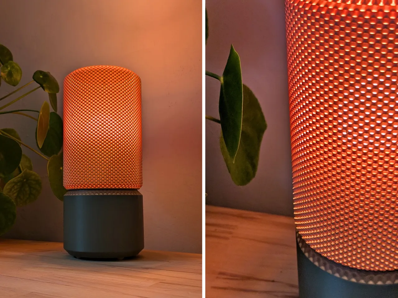 Schlichte Lampe mit Korbstruktur für IKEA Strala view 3