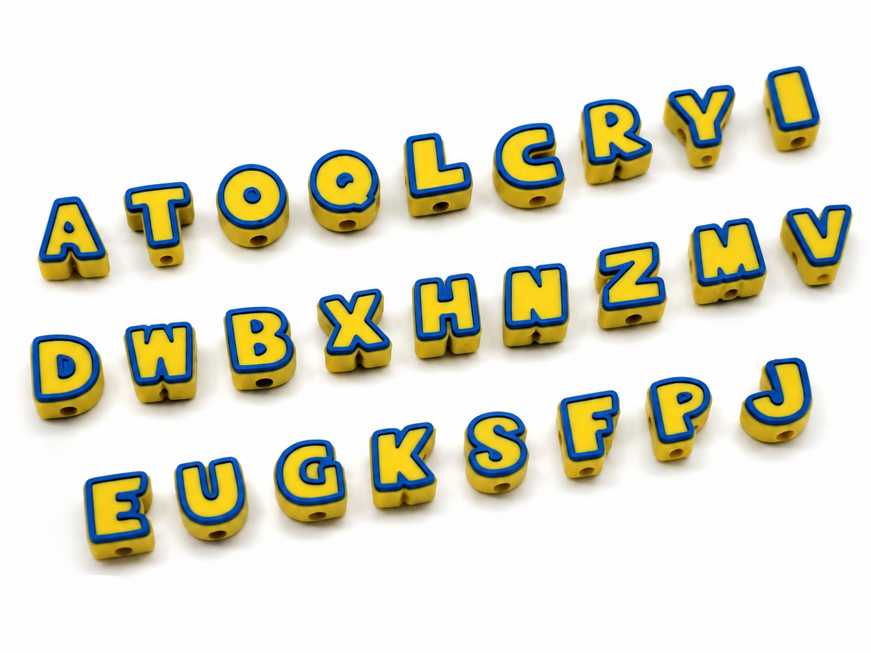 Chunky Toy Font Alphabet Beads
