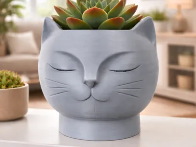 Quiet Planter Cat – Decorative Animal Planter