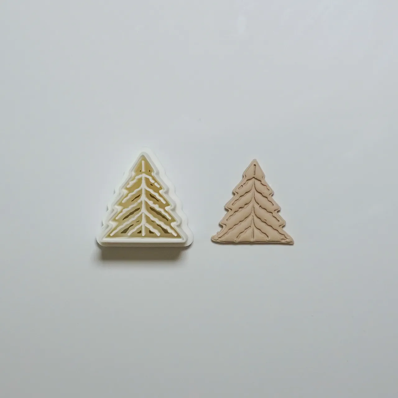 Christmas Tree Polymer Clay Cutter Earrings view 2