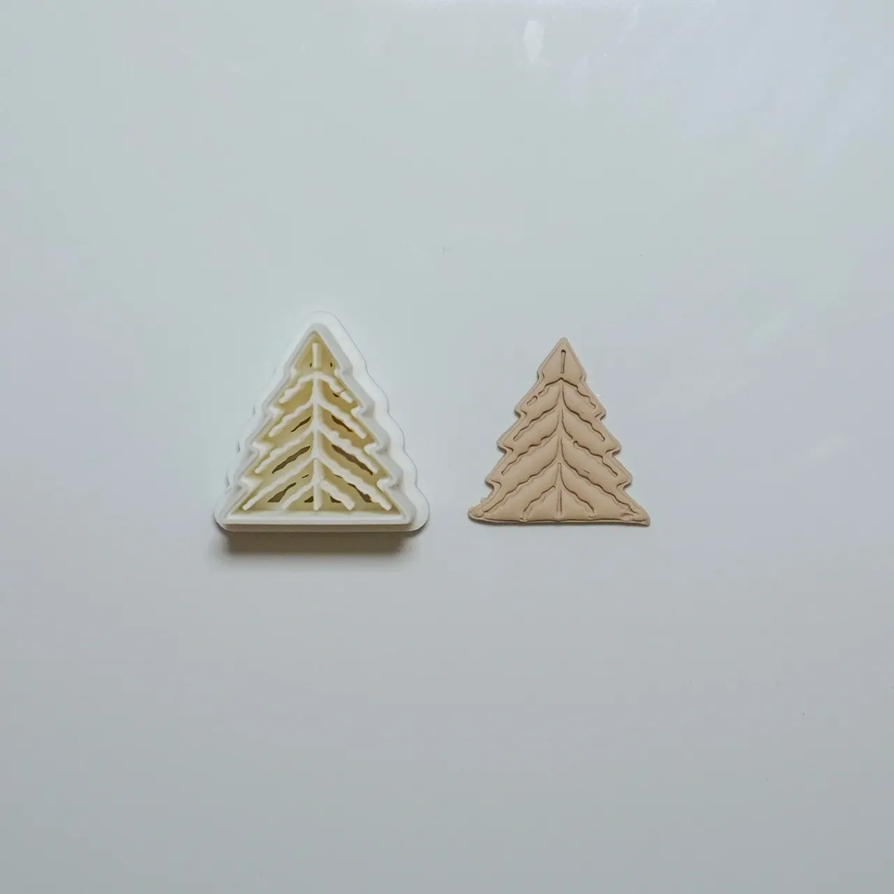 Christmas Tree Polymer Clay Cutter Earrings view 4