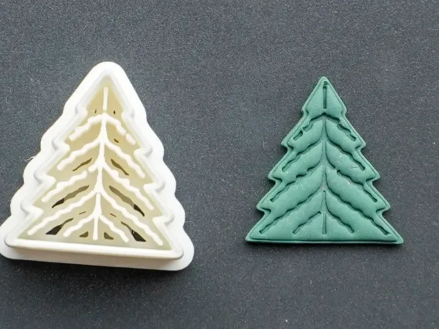 Christmas Tree Polymer Clay Cutter Earrings