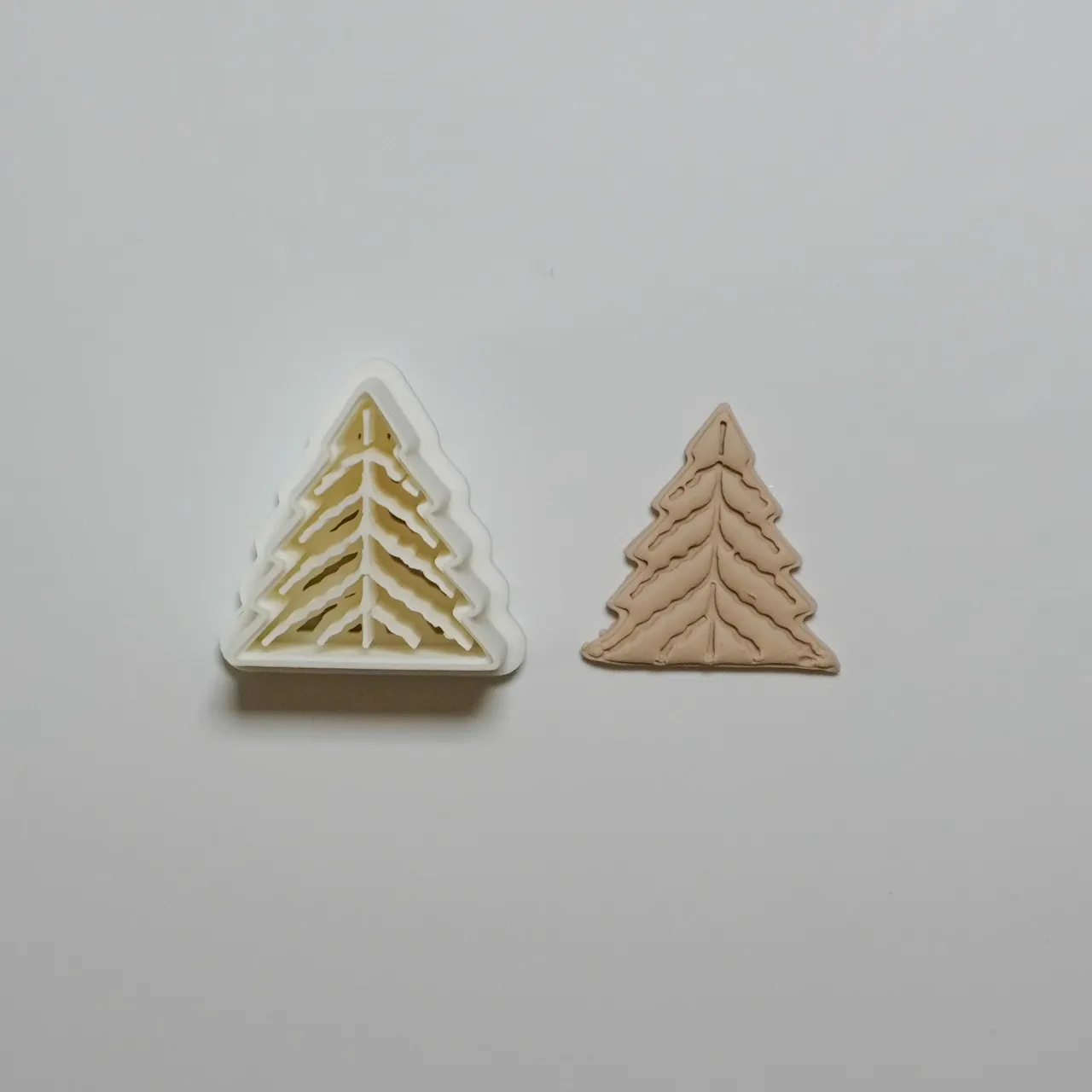 Christmas Tree Polymer Clay Cutter Earrings view 3