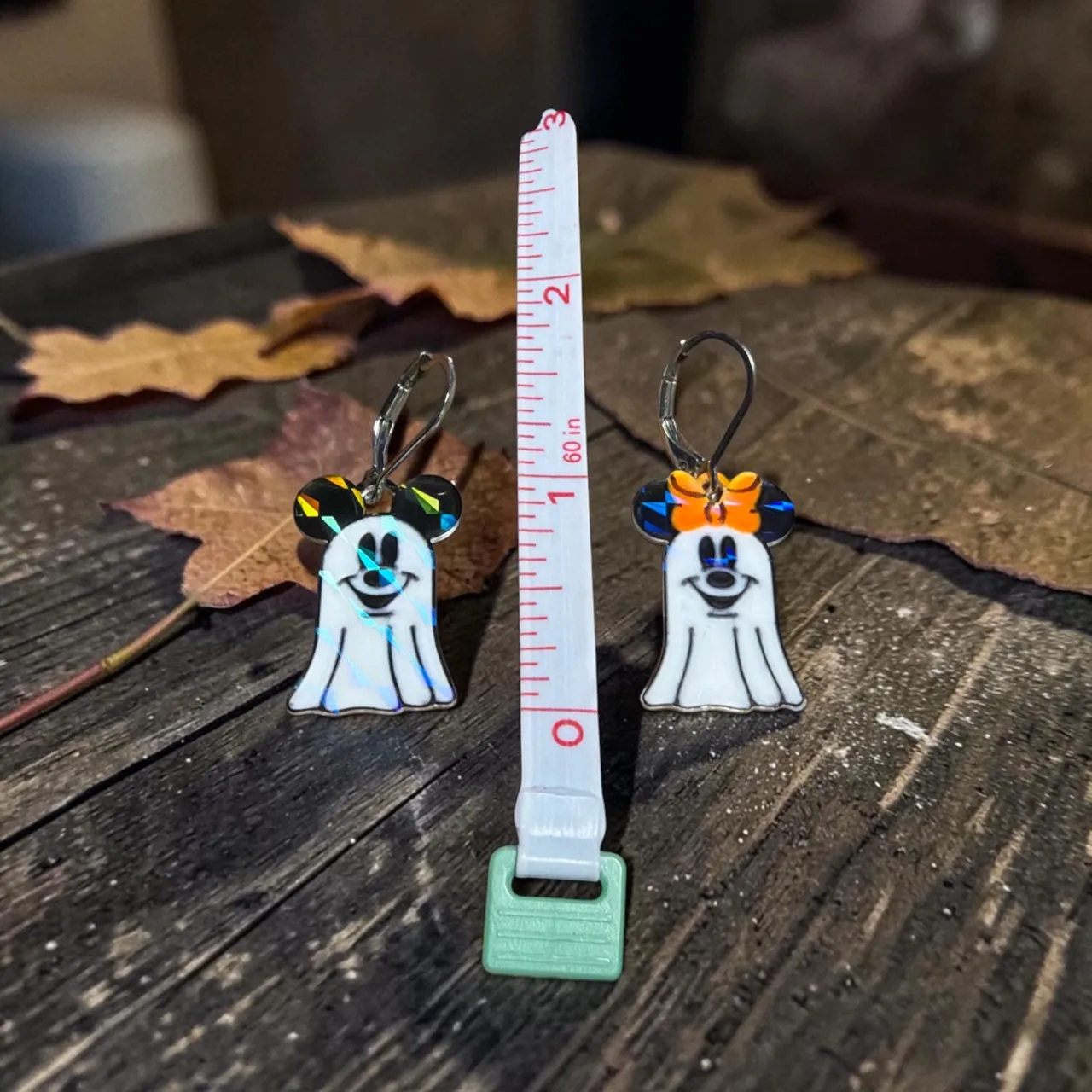 Mickey & Minnie Ghost Earrings view 2
