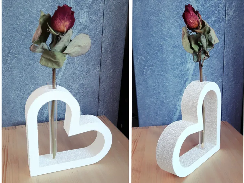 Vase Herz Reagenzglas Valentinstag
