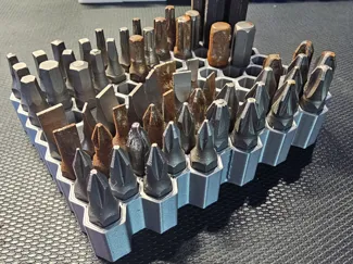 96 Slot Hex Pattern Modular 1/4" Hex Bit Holder