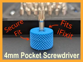 4mm Secure Fit Pocket Screwdriver (fits iFixit)