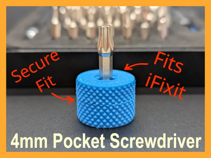 4mm Secure Fit Pocket Screwdriver (fits iFixit)