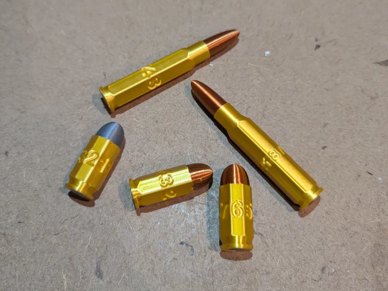 Bullet Dice Set - Rifle and Pistol Dice (D6 & D8)