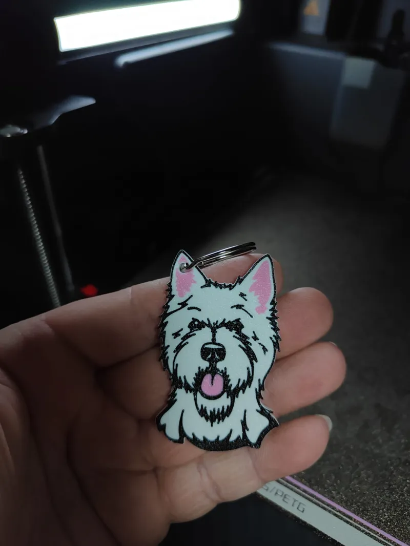 West Highland White Terier Keychain