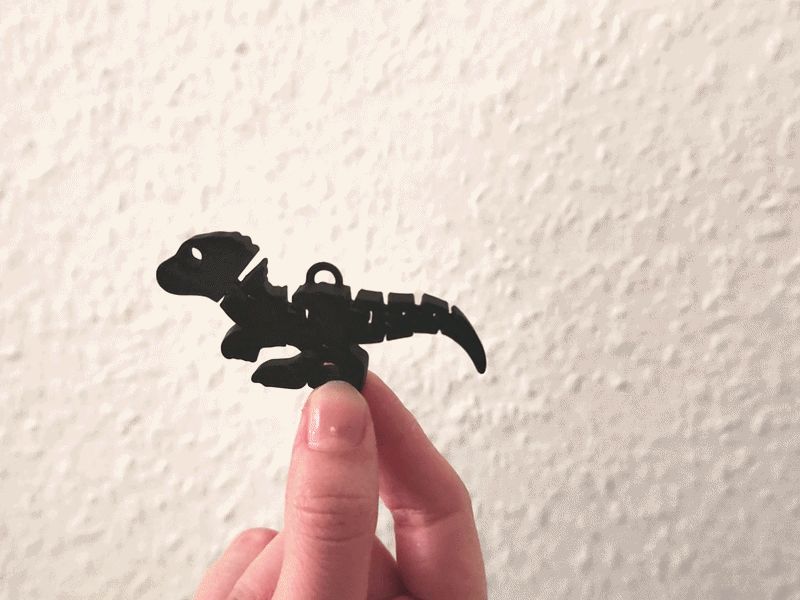 Flexi Cute Raptor dino Keychain Fidget Toy
