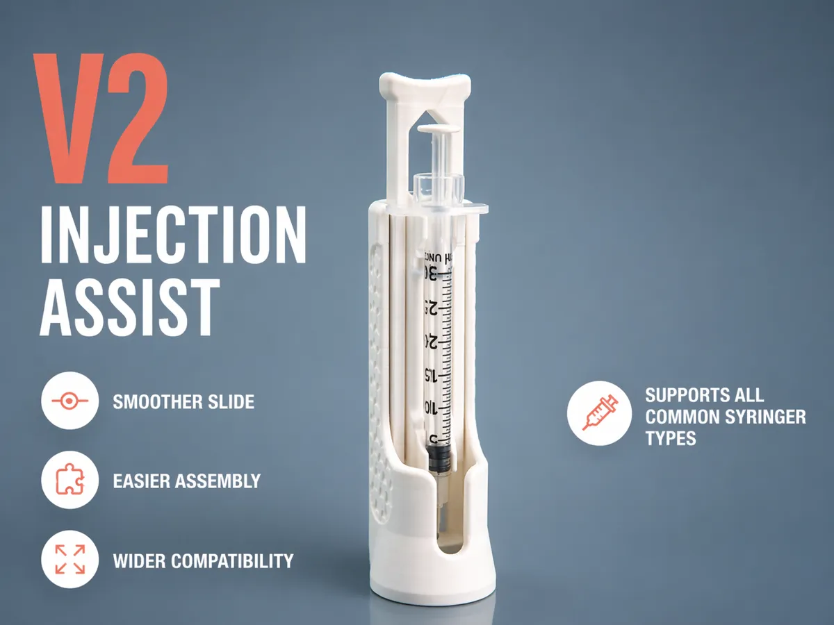Trt Injector Device V2 Magnet Injection Assist for GLP-1 TRT Peptides - Free 3D Print Model ...