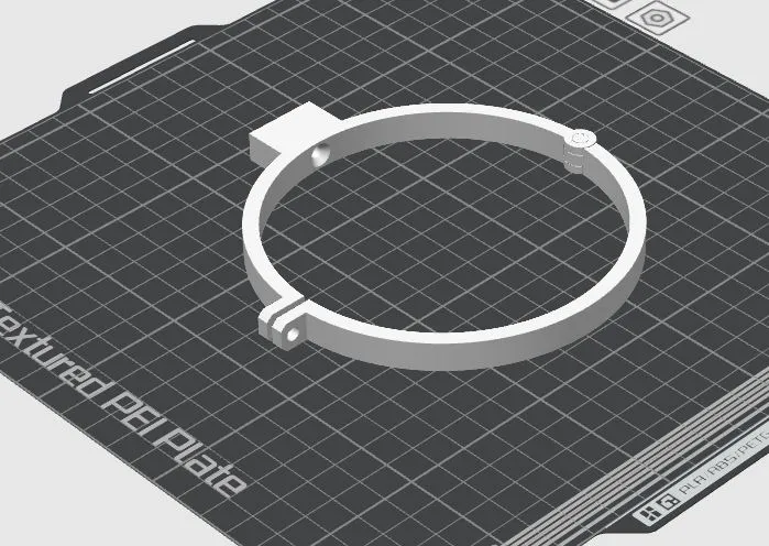 Brace clamp PVC tube 110 mm