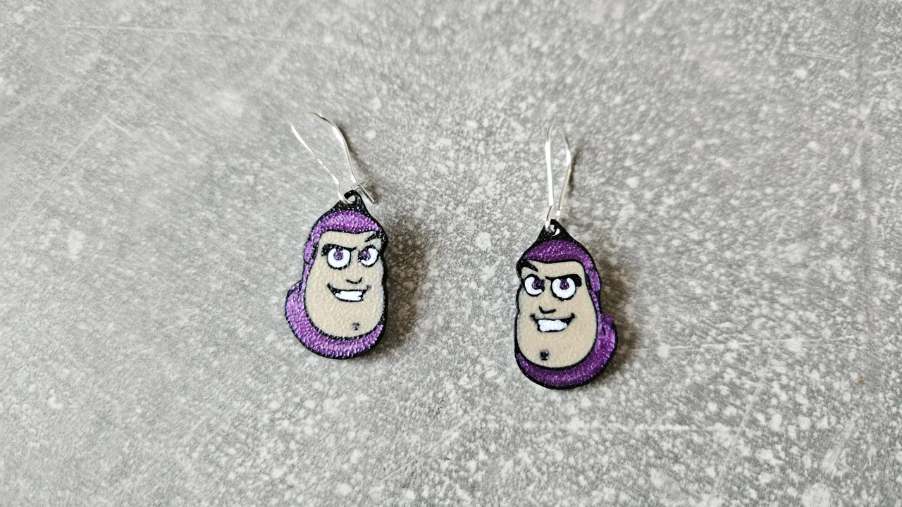 Buzz lightyear earrings view 3