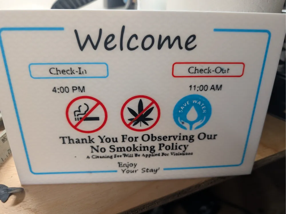 Check in/out sign by MakeCents 3dp MakerWorld: Download Free 3D Models