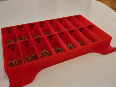 Resistor tags for "Electronic Component Storage"