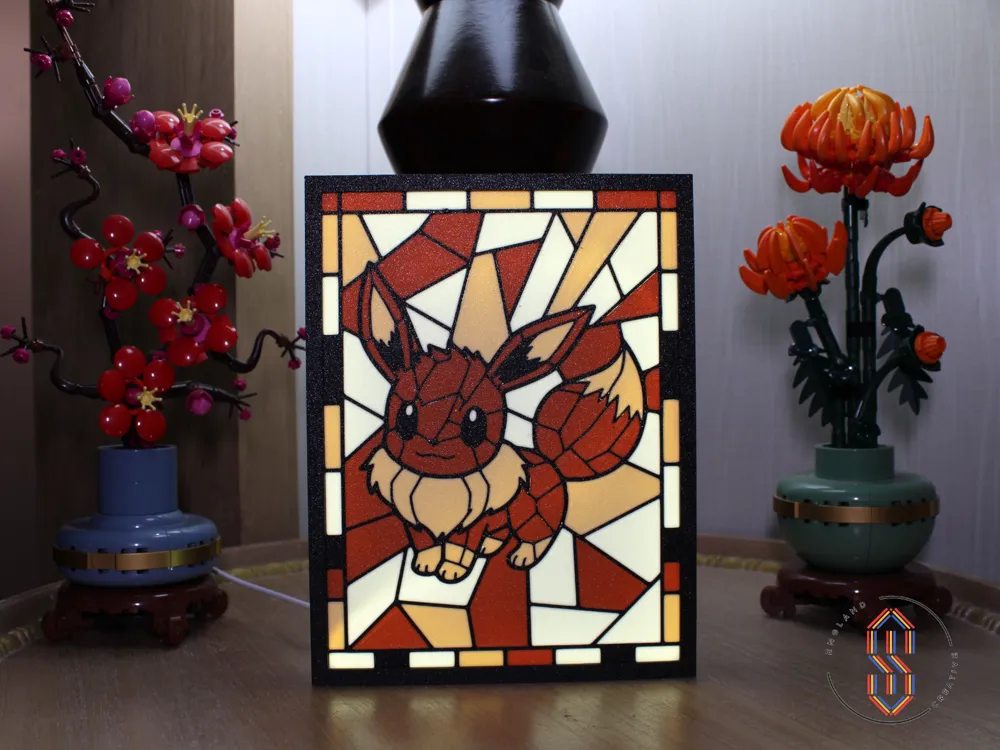 Stained Glass - Eevee - Free 3D Print Model - MakerWorld