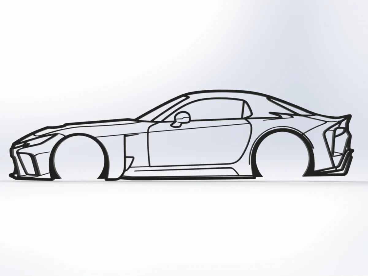 Silhouette murale Toyota GR GT