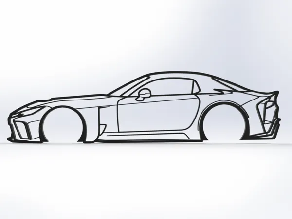 Silhouette murale Toyota GR GT