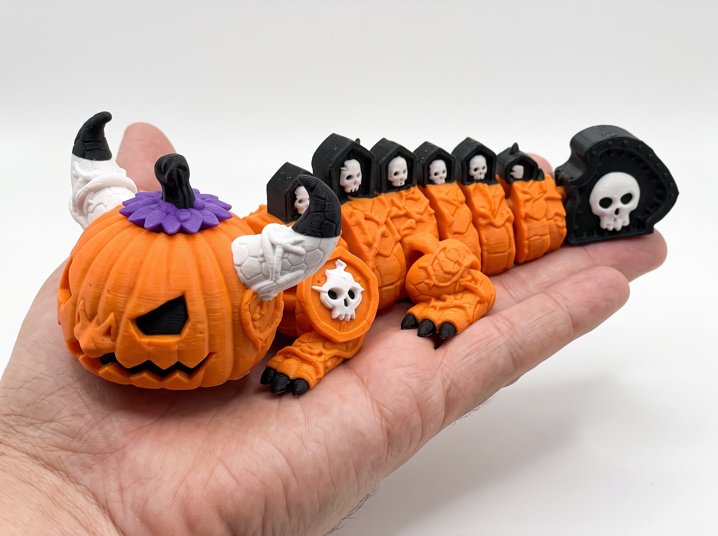 Cute Pumpkin Flexi Dragon – Halloween Toy - 1