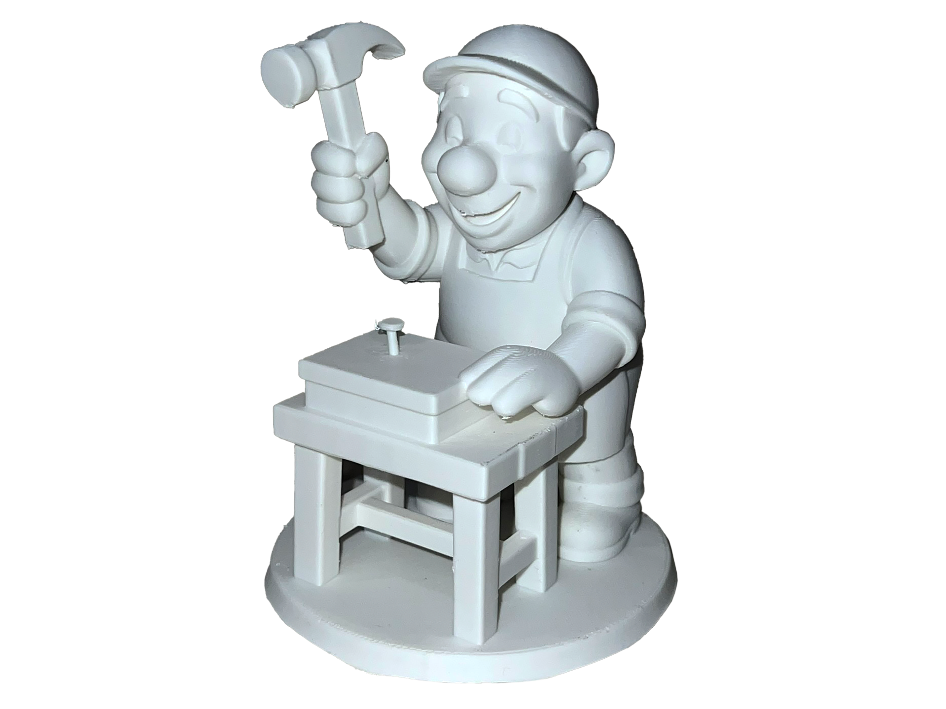 Woodworking man figurine / model