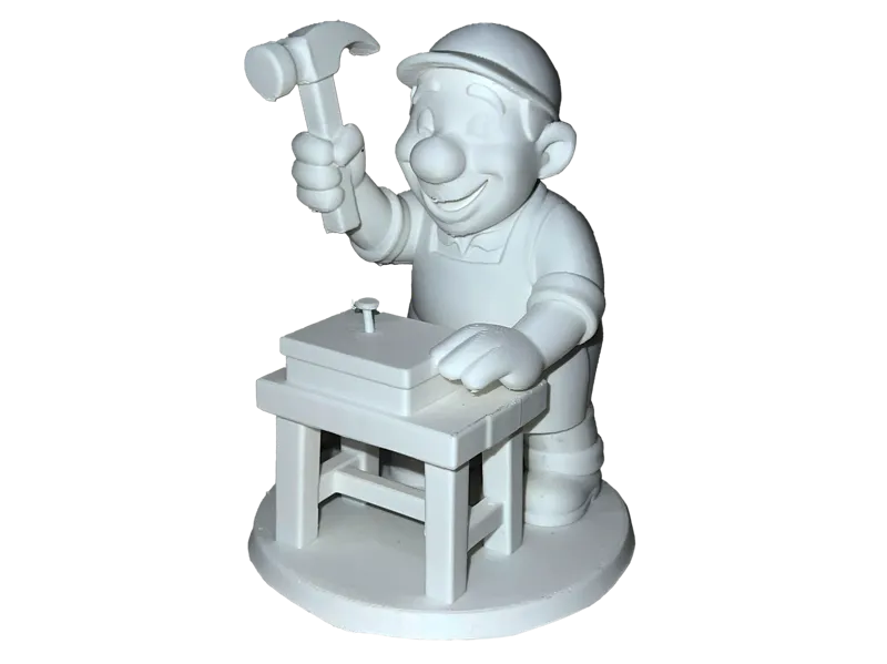Woodworking man figurine / model