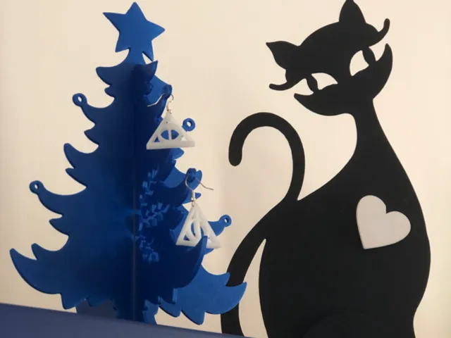 Albero di Natale semplice + porta orecchini