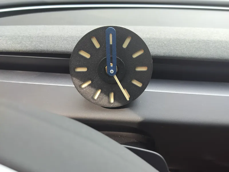 Tesla dashboard clock