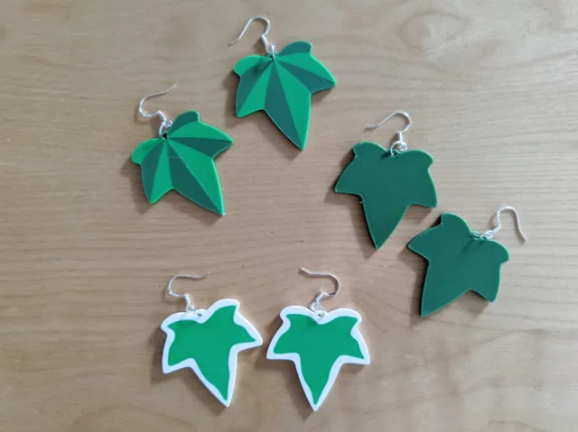 Hedera helix (ivy) earrings / key chains
