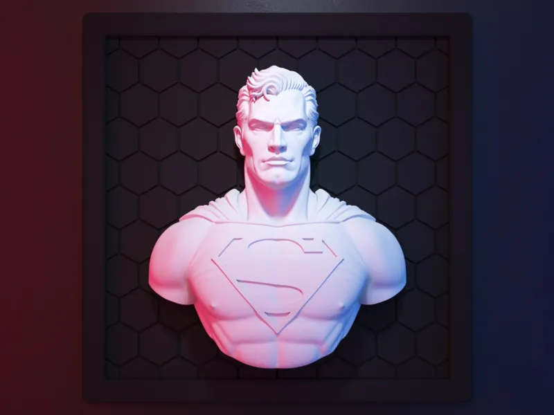 Superman Modular Wallart - Swappable Backgrounds