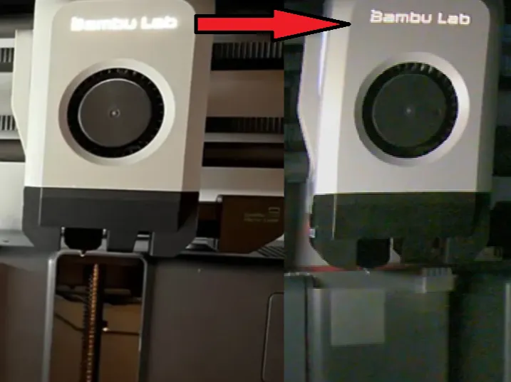 X1C Hotend Logo light nearly off