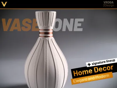 Elegant Vase, Modern, minimal, Dual Textured