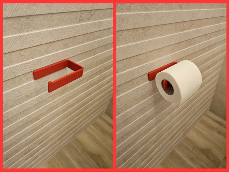 Toilet roll holder (no drill)