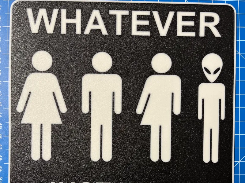Whatever Bathroom Sign