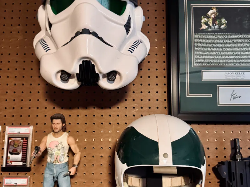 Pegboard Helmet Display Stand