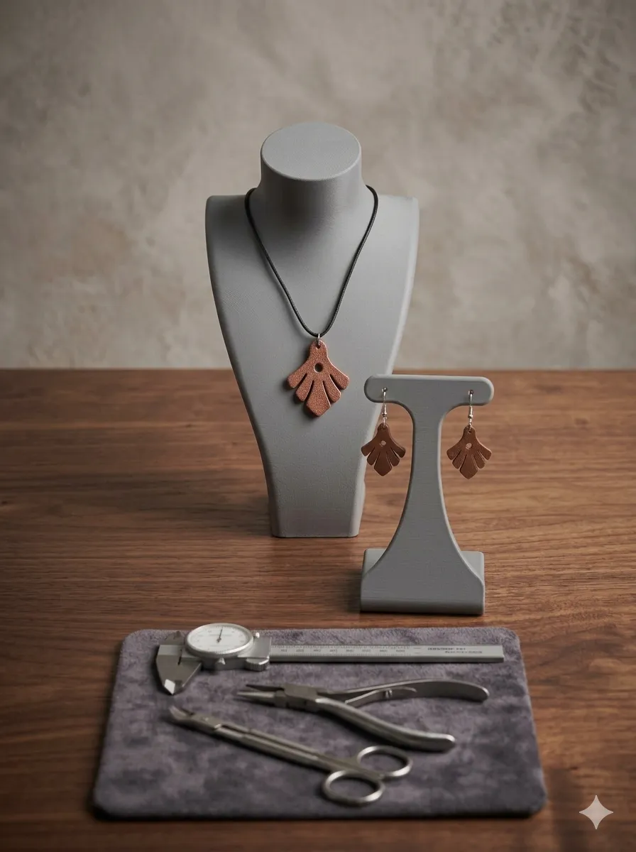 Art Deco Jewelry Set: Necklace & Earrings view 2