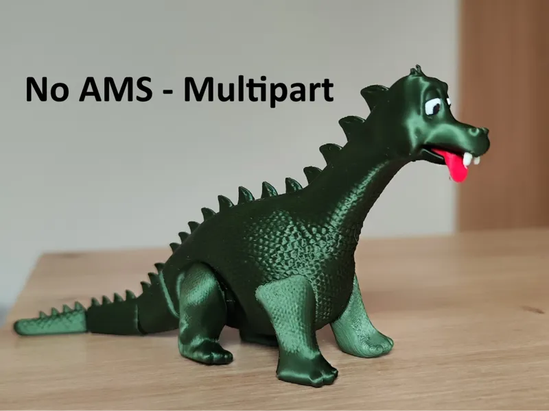 Cute articulated dino - multipart